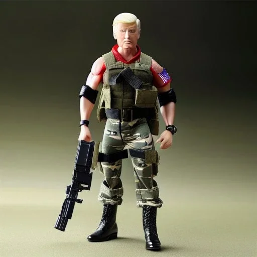 G.i. Joe toy camouflage doll Donald Trump with boots full body in package high resolution 2020