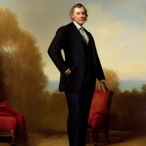 Presidential Portrait of a Cow, Suit and Tie