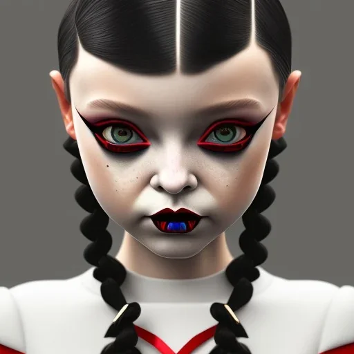 wednesday addams from jenna ortega wednesday addams hair, wednesday addams make up, wednesday addams black dress, cinematic, hyper detail, 8k resulation