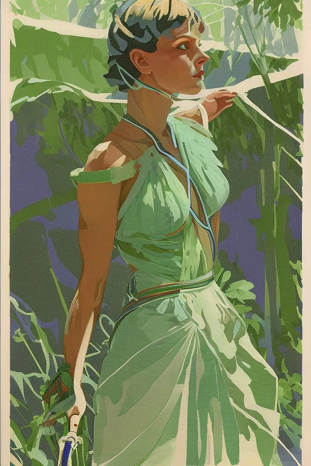 [kupka's style, straws, flows, colors, woman, soldier, full-length sleeping dead] C’est un trou de verdure où chante une rivière Un soldat jeune, bouche ouverte, la nuque baignant dans le frais cresson bleu, Pâle dans son lit vert où la lumière pleut. Les pieds dans les glaïeuls, il dort. Les parfums ne font pas frissonner sa narine ; Il dort dans le soleil, la main sur sa poitrine Tranquille. Il a deux trous rouges au côté droit.