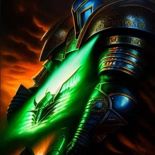 Ultra detailed fullbody Portrait in oil on canvas of Onslaught with armor ,intense stare,extremely detailed digital painting, extremely detailed face,crystal clear Big eyes, mystical colors ,perfectly centered image, perfect composition, rim light, beautiful lighting,masterpiece,8k, stunning scene, raytracing, anatomically correct, in the style of robert e howard and Ken Kelley and Ohrai Noriyoshi and Simon Bisley and tomzj1