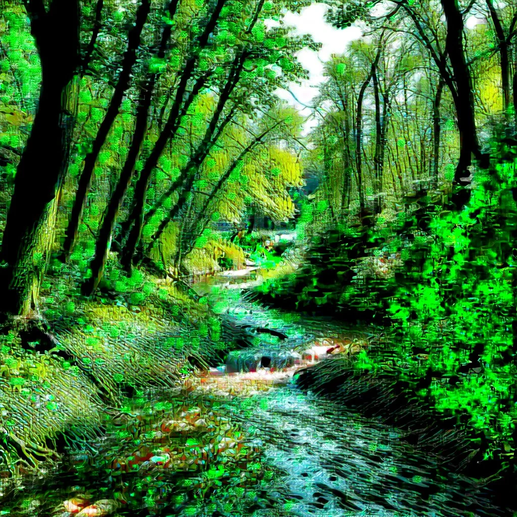 Missouri Ozarks Stream and Trees