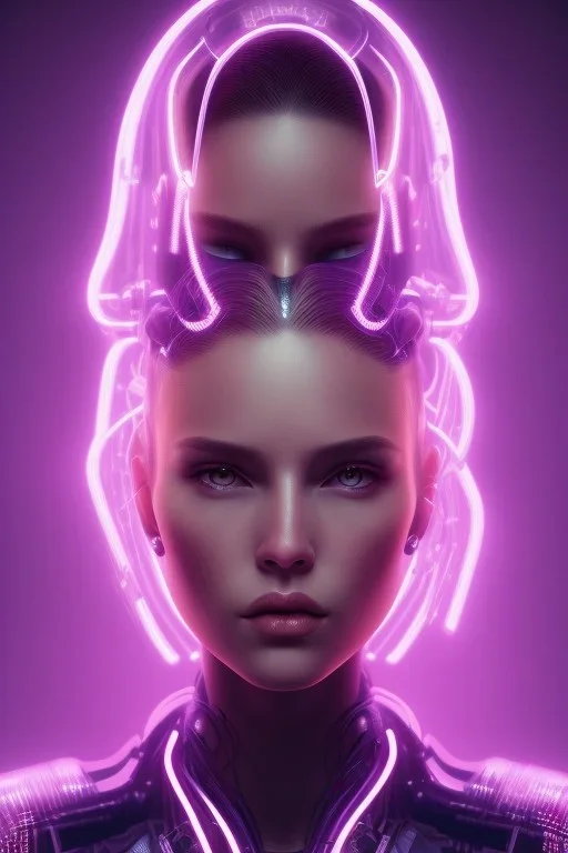 cyberpunk, head, women, portrai, tron