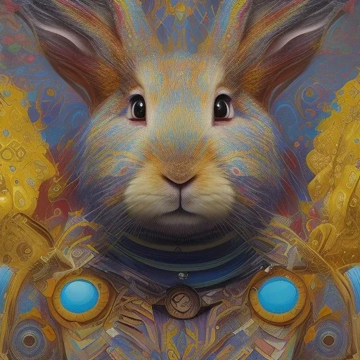 girl rabbit with blue aye, aboriginal, dot painting, indiginous, dot, mud, dream-time, abstract, dots, natural pigment, extremely sharp detail, finely tuned detail, ultra high definition, 8 k, unreal engine 5, ultra sharp focus, art germ and Paul Lewin and Kehinde Wiley