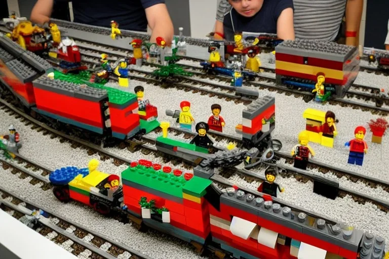 Train lego in Italian Metropolis lego