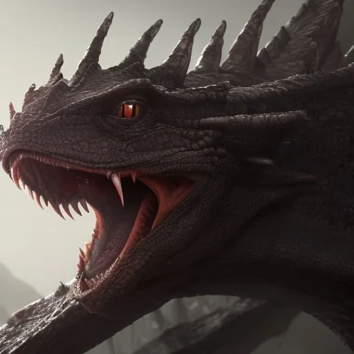 black dragon, dragon portrait, portrair, dragon head, dragon face, big eyes, smile, dragon with fathers, happy, 8k resolution, high-quality, fine-detail, fantasy, incredibly detailed, ultra high resolution, 8k, complex 3d render, cinema 4d