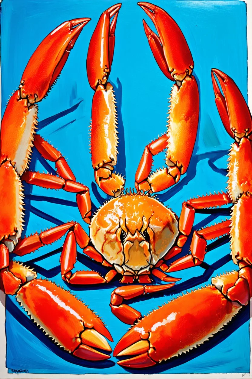 Let's butter each other's crab legs; Lowbrow post-modern art with a technicolor color palette