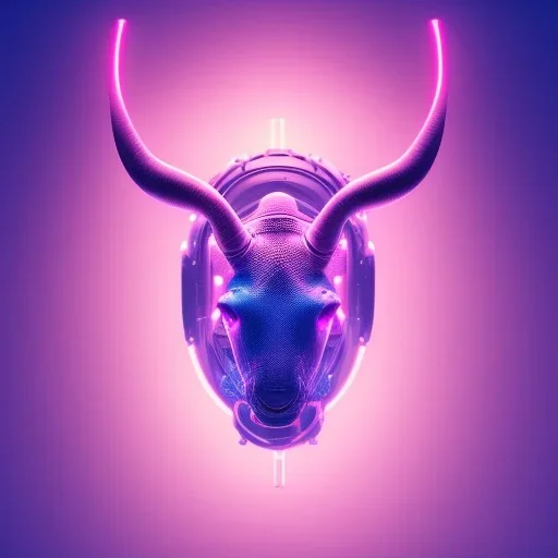 A beautiful portrait of a cyborg rhino pink neon color scheme, high key lighting, volumetric light high details psychedelic background