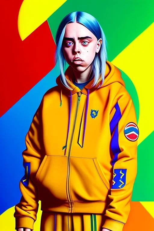 Billie Eilish, legs, photorealistic illustration, 4k