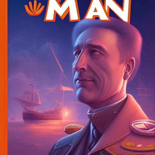 grand scam man with bigger plans, book cover illustration art