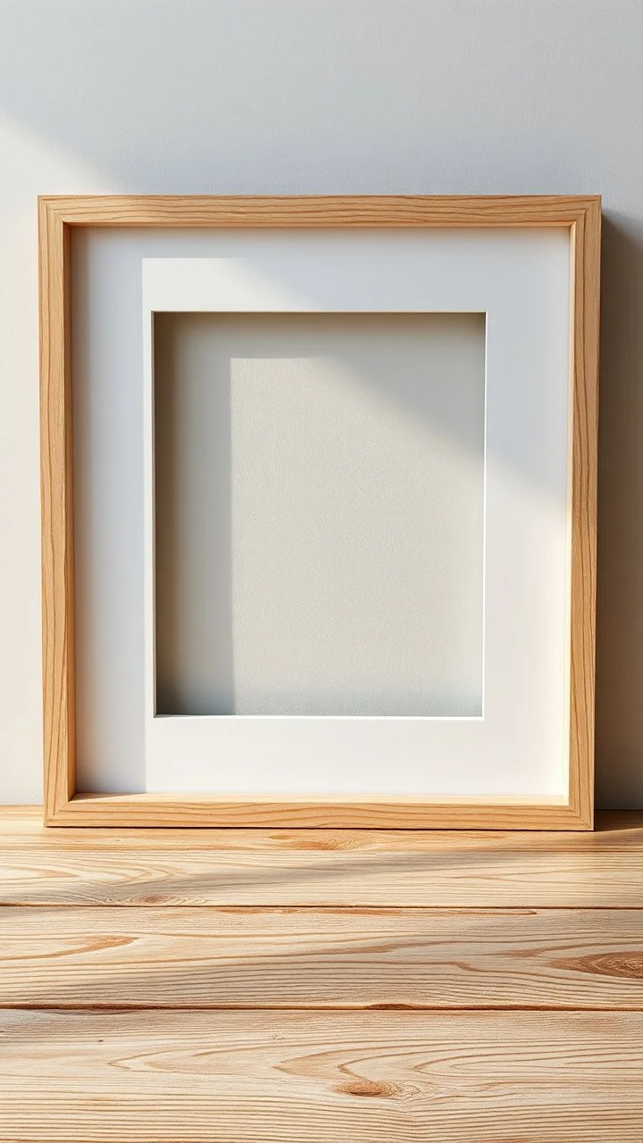 change this phot to a wooden framed like this 3d pushed out the frame on a tabel