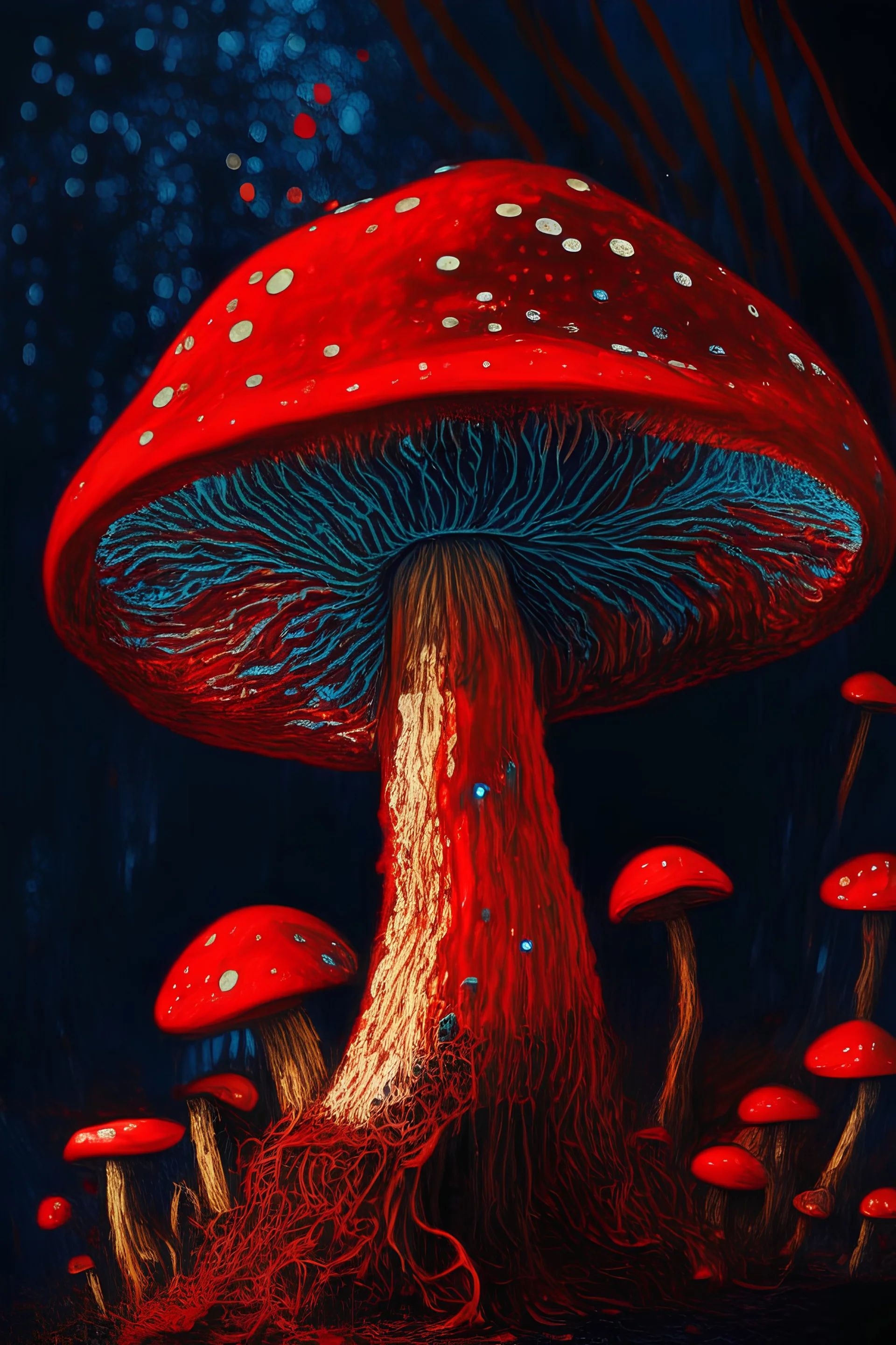 Red Magical mushroom by van gogh