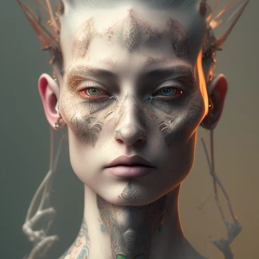 full face tattoo becomes real, forest view covers entire face and skin, 8k resolution, high-quality, fine-detail, intricate, digital art, detailed matte, volumetric lighting, illustration, octane render,