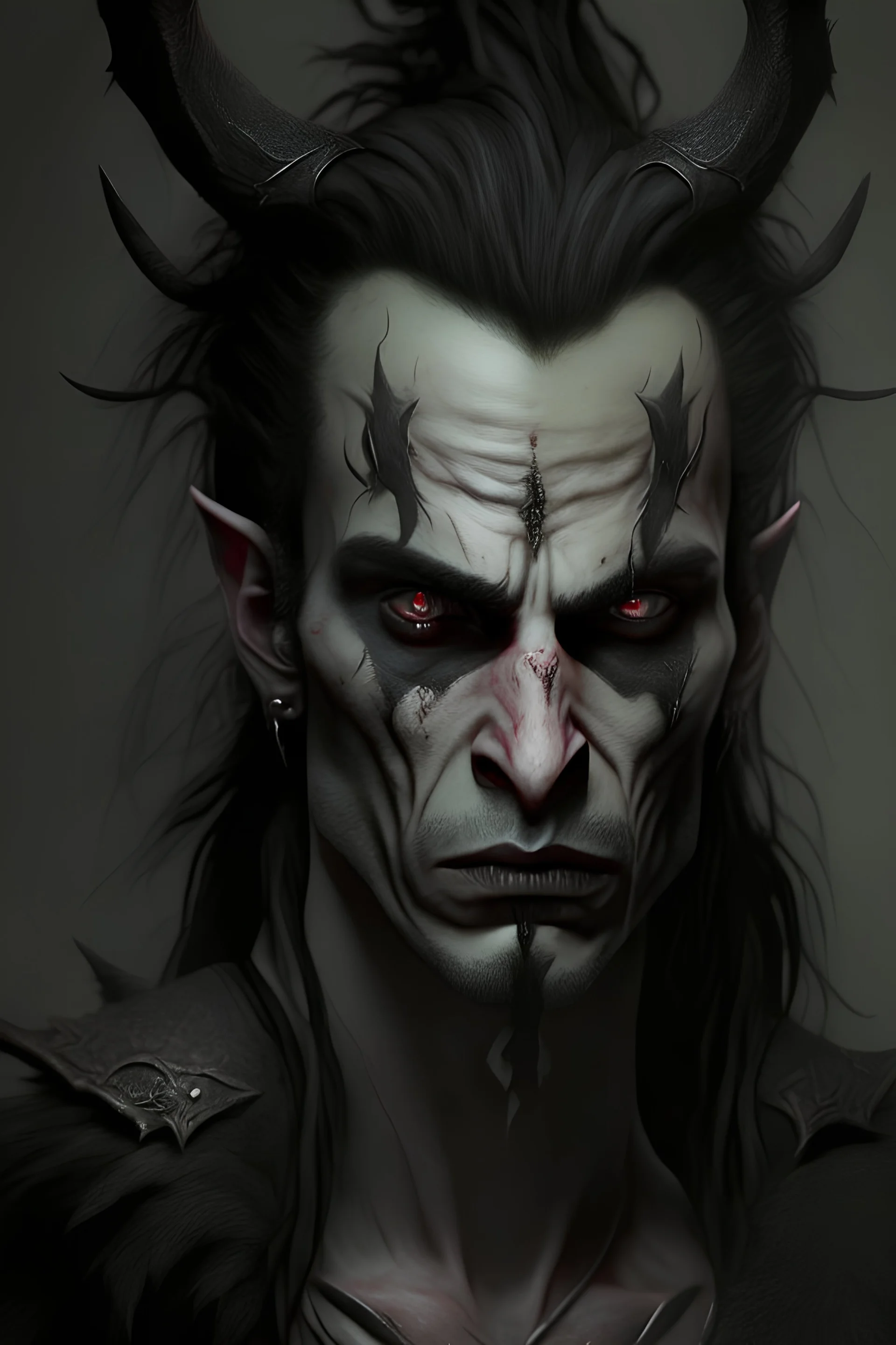 Realistic dark fantasy character