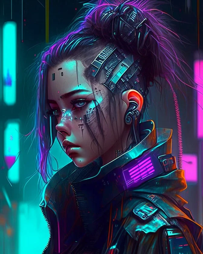 Girl cyberpunk is a thing of beauty