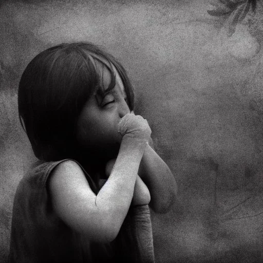 gray-scale, tears, small child, war, lost, dream