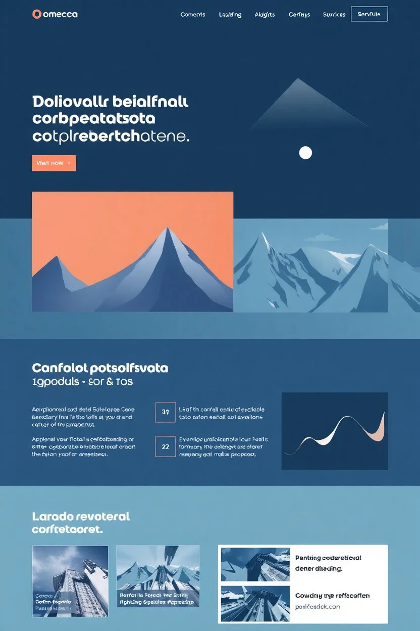 omecca.ca style graphic design layout