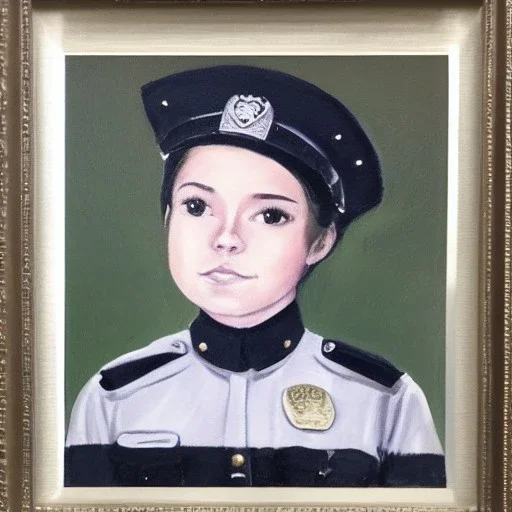 Police girl portrait