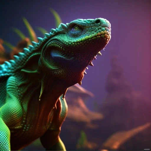 Reptile like creature,Ultraviolet, wimgs, thorns,dimension, unreal engine 5, 8k resolution, attractive, realistic, ultra detailed