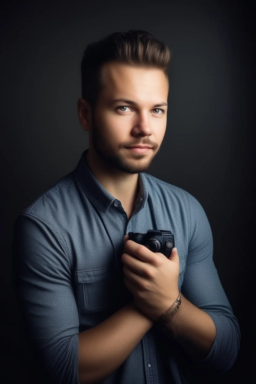 high quality photography 30 year old handsome developer man, stock photo premium, epic view, photography studio background, closeup, perspective