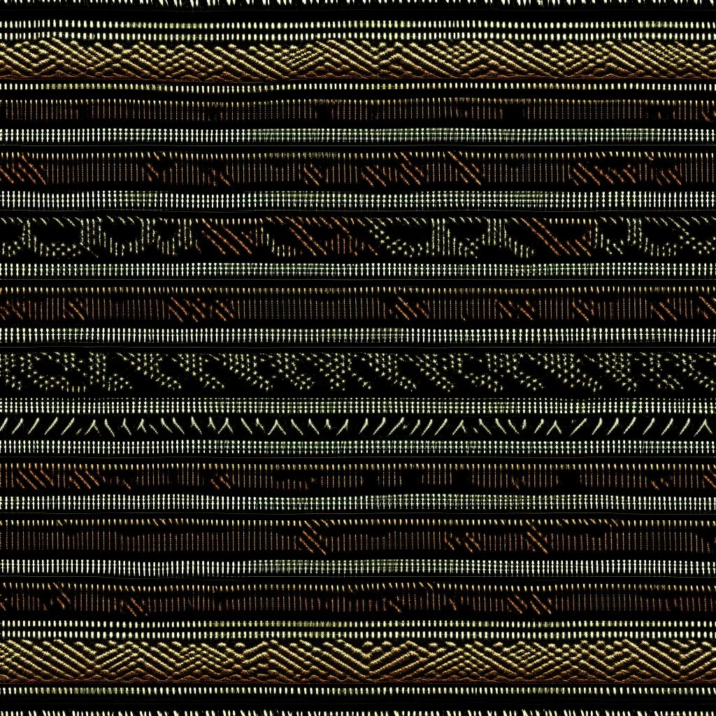 A dark red Blood Undertide designed in Navajo woven art painted by Frank Wilson