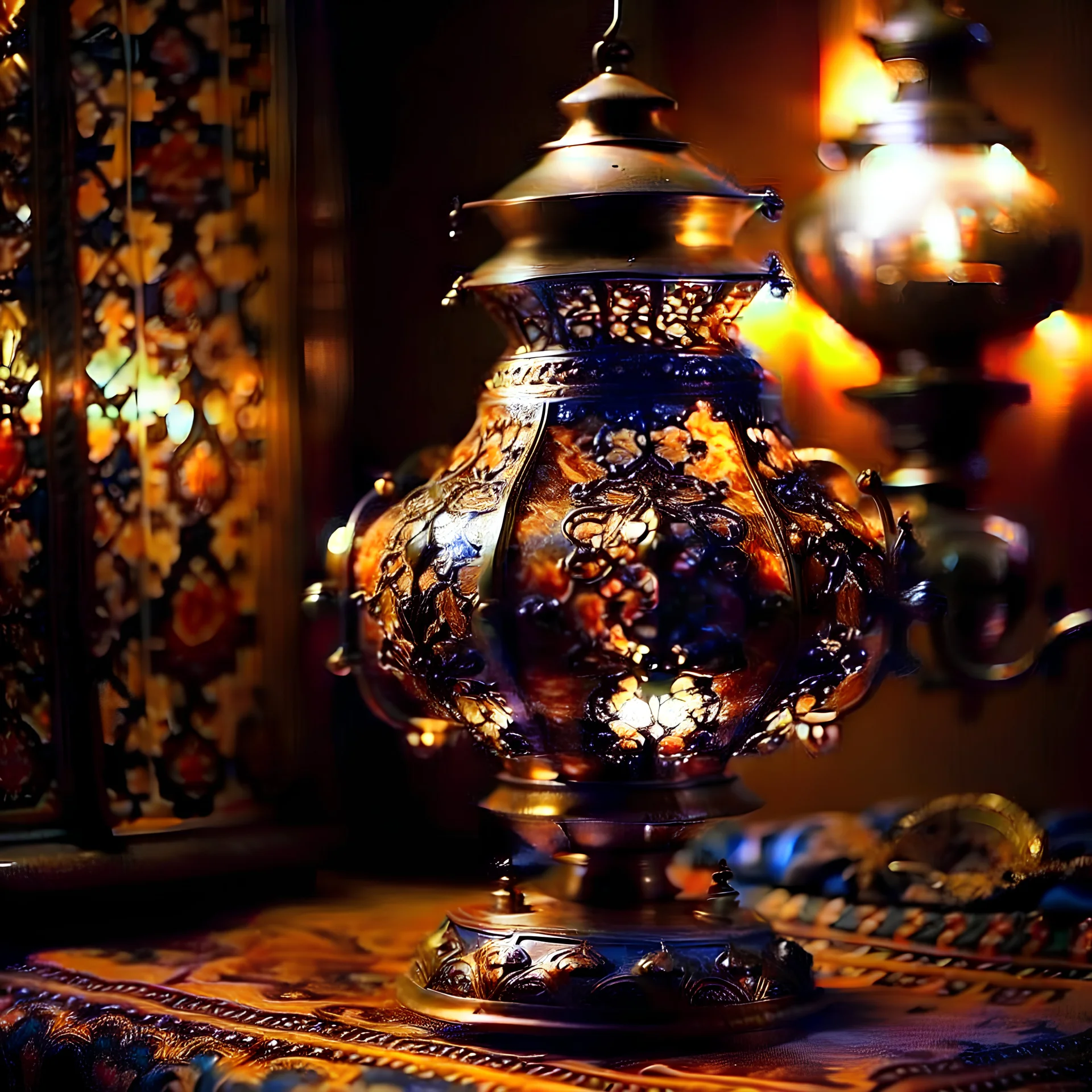 Arabian lamp, Genie lamp