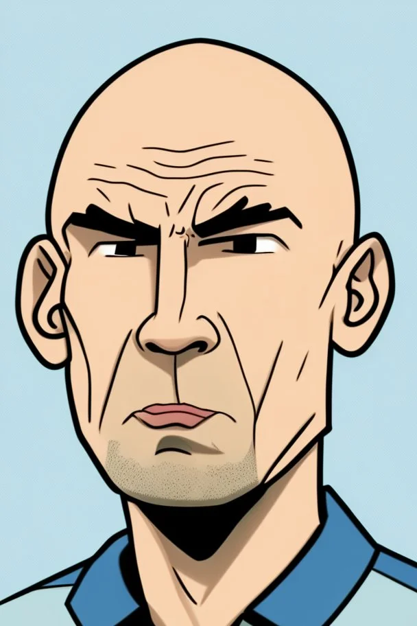 Zinedine Zidane cartoon 2d