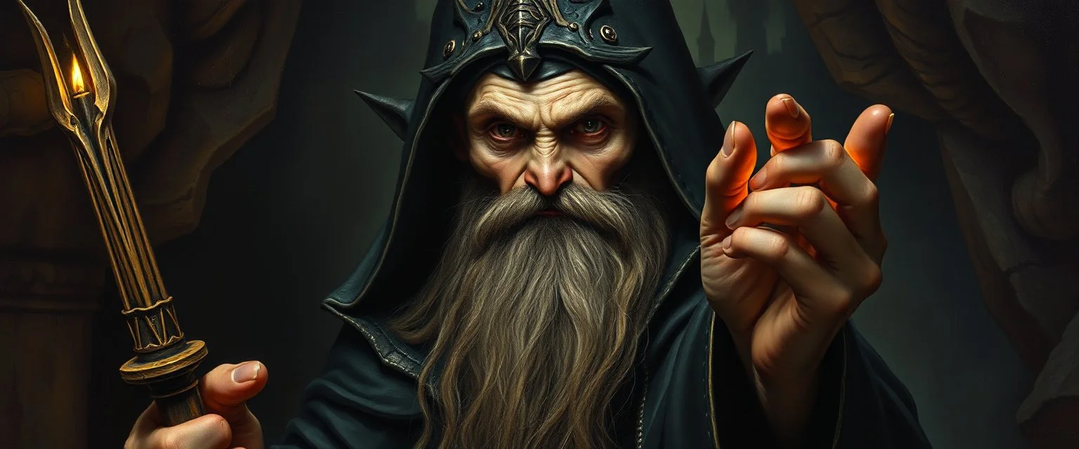 pin hole cam, master oil painting by Rembrandt,drow elf dark elf priestess of the underdark, Menzoberranzan, illithid and drider