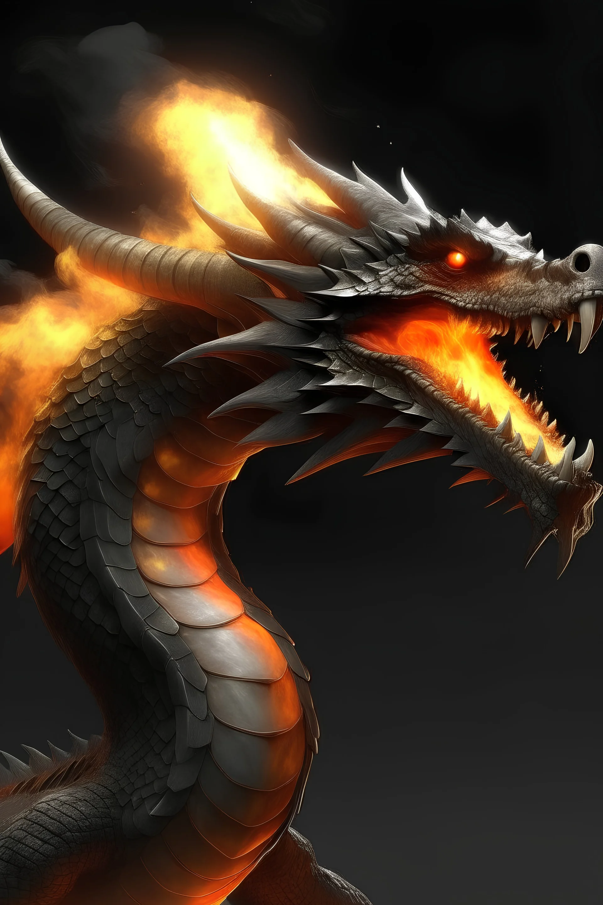 dragon breathing fire