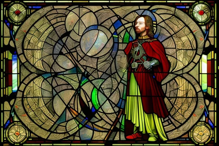 Thom Yorke stained glass, stained glass window,panel, lead caming, medieval