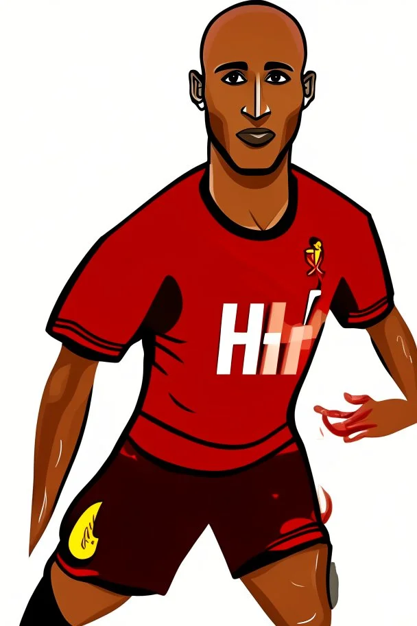 Danilo Luis Helio Pereira Portuguese football player , cartoon 2d