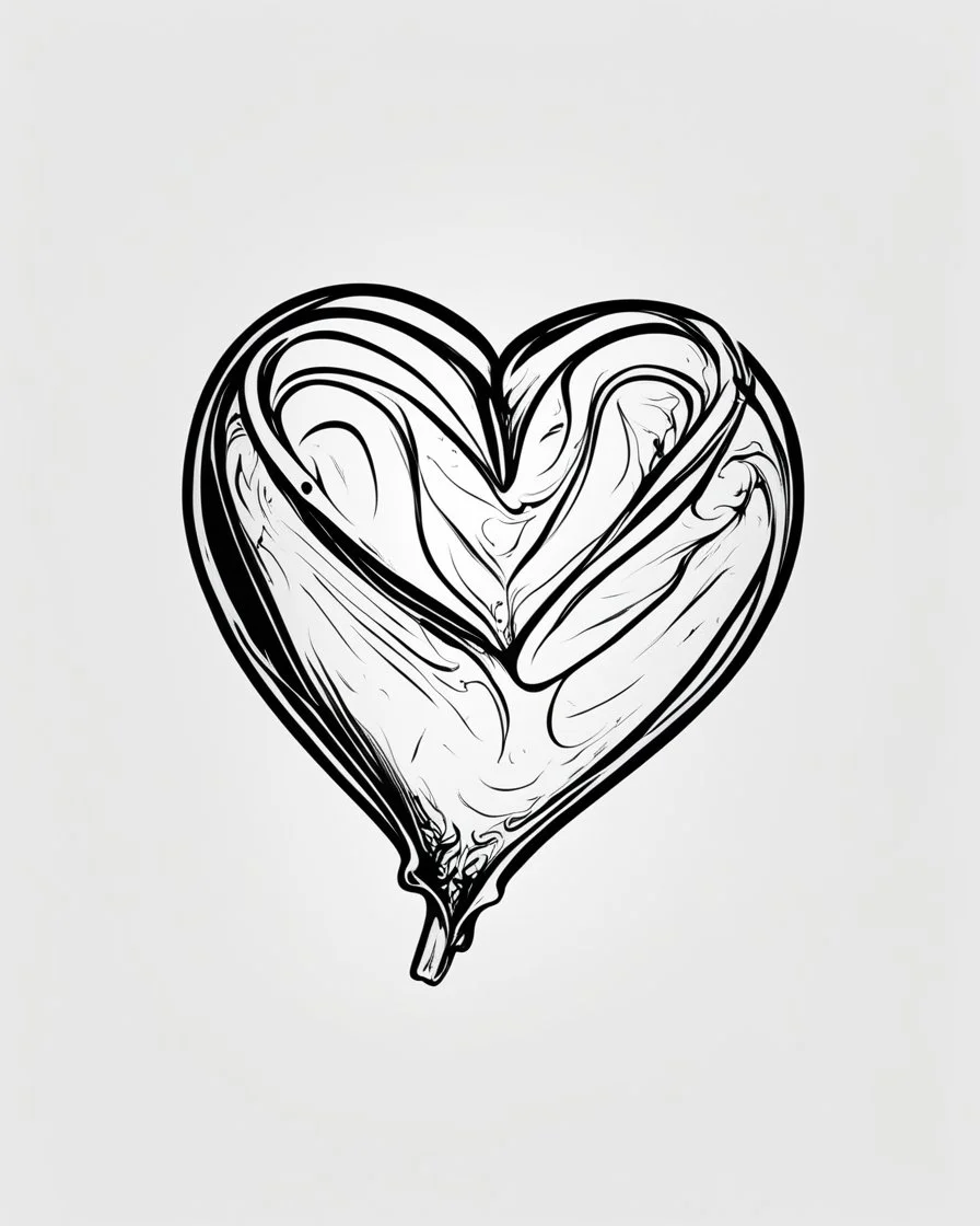 simple illustration of a sweethearts candy on a white background. Black outline.