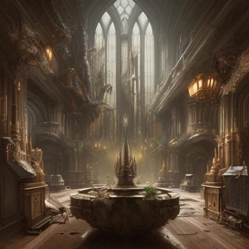  Living room with a big full wall window view on Gotham city , gothic architecture,interior design,point of perspective,by Jean Baptiste Monge, Epic cinematic, brilliant stunning, intricate, meticulously, detailed, dramatic atmospheric, maximalist digital matte painting