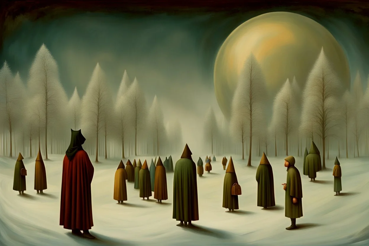 The snow is coming Modifiers: sharp focus imperial colors ultra detailed Guido Borelli da Caluso Hieronymus Bosch Nicoletta Ceccoli Remedios Varo Paul Delaroche Vasarely Sherry Akrami Dee Nickerson Zdzislav Beksinski perfect face imaging art design