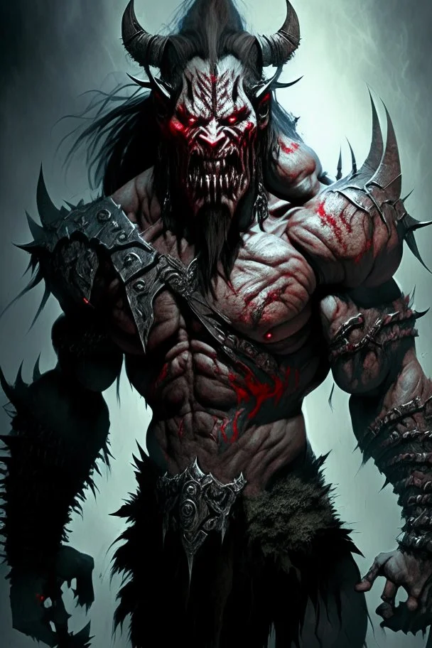 humanoid monster demon brutal beast demon abomination barbarian warrior