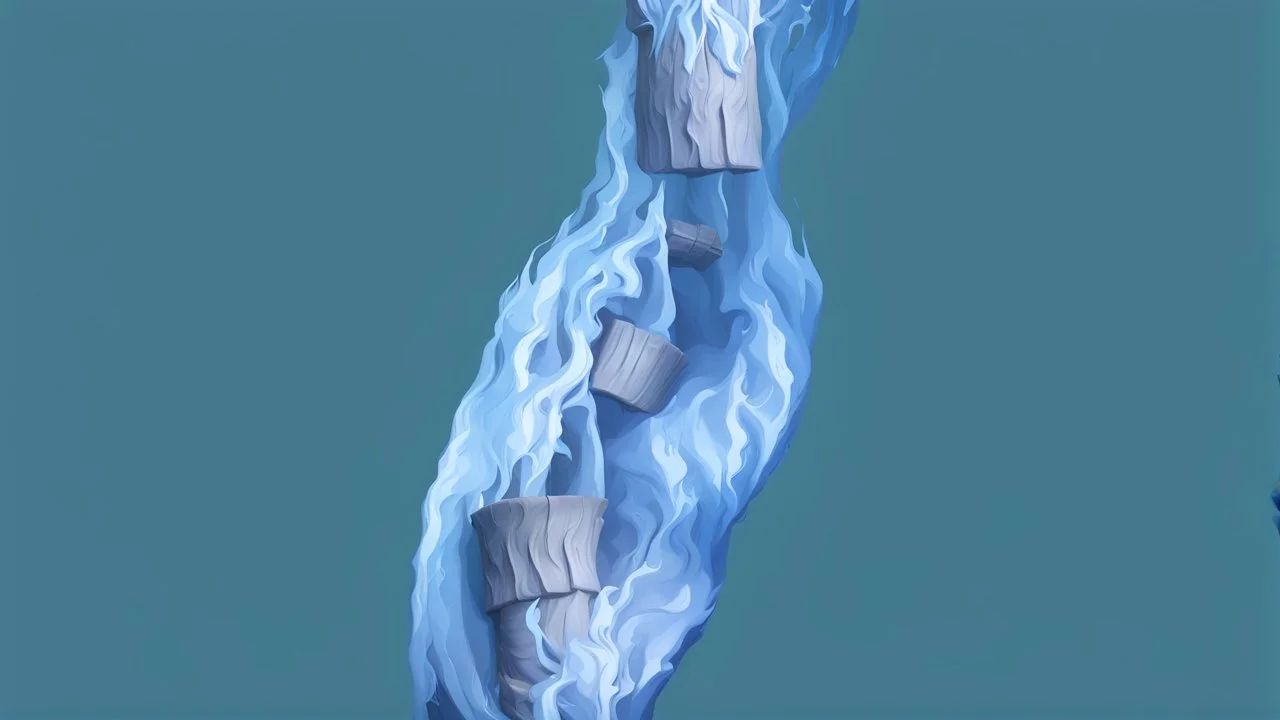 a tree trunk pillar ascends from bottom border to the top border. high poly, realistic style