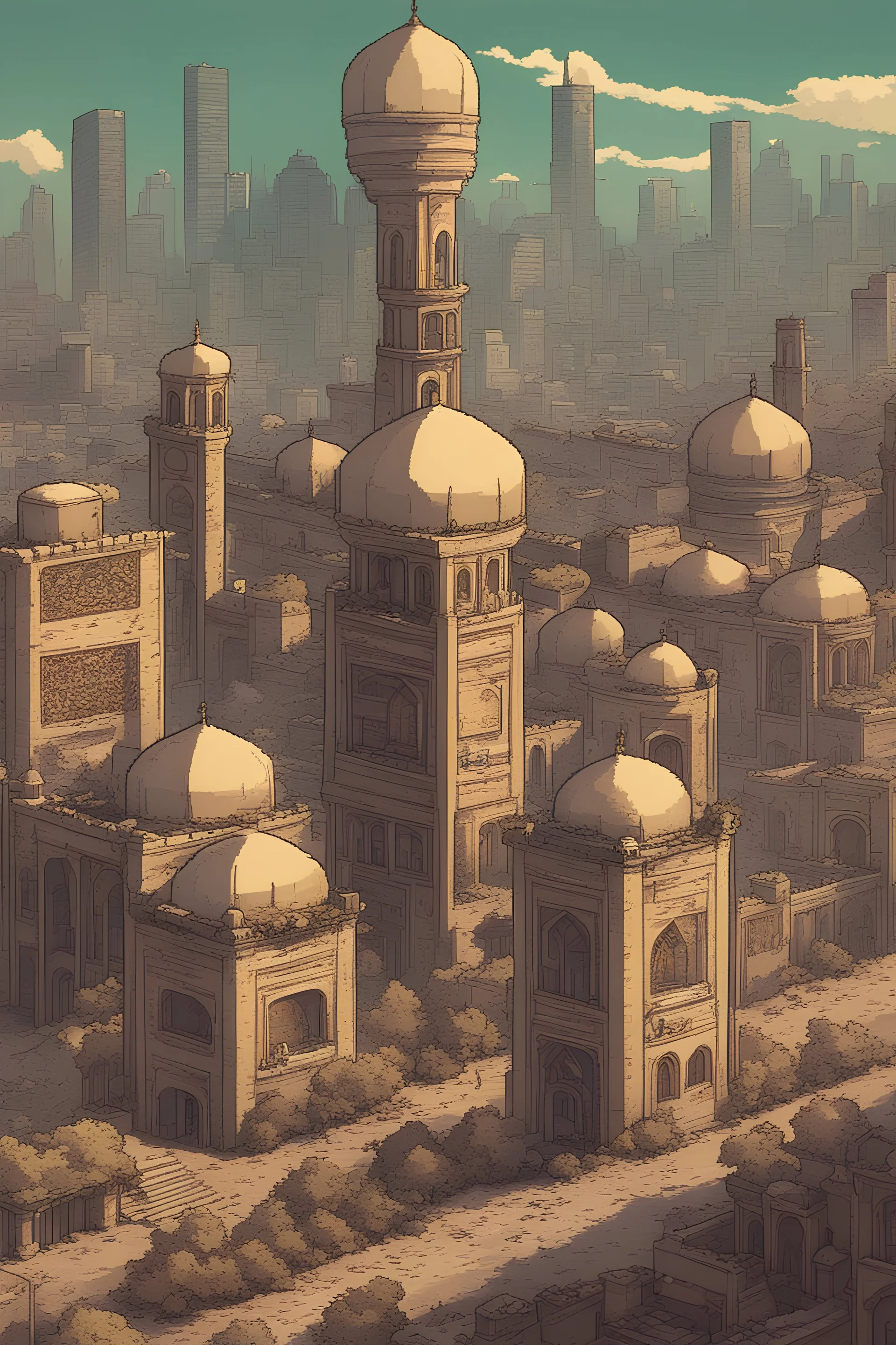 tehran with the pixel art style of blasphemous videogame