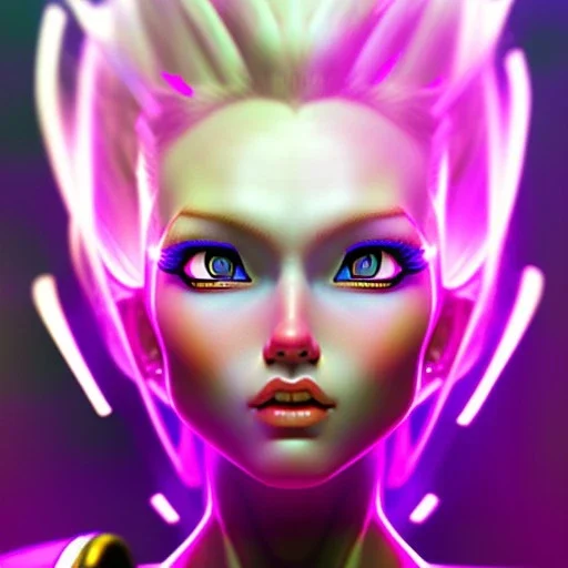 portrait of a beautiful busty android 18 by Rafael Sanzio style