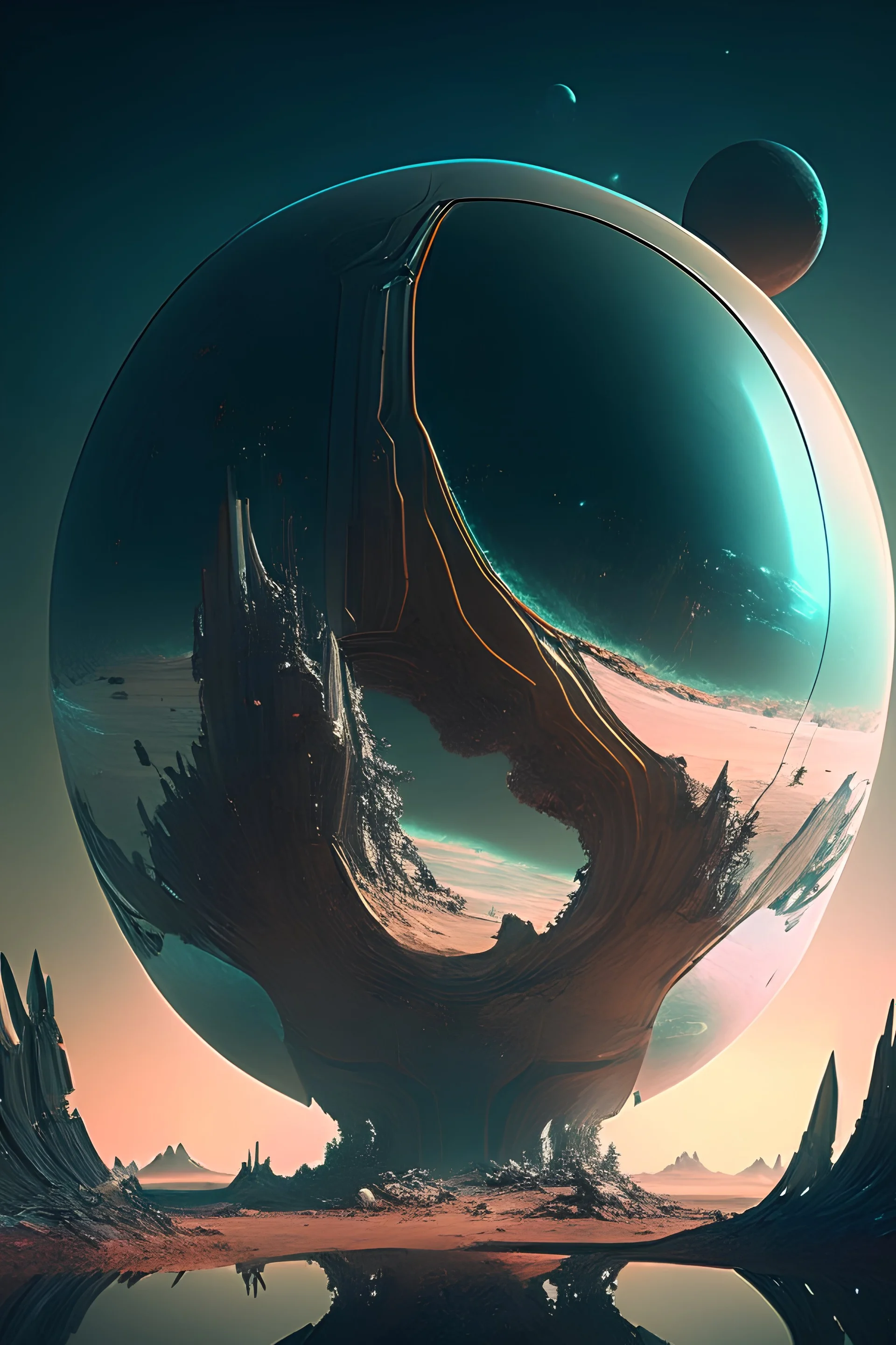 a futuristic planet