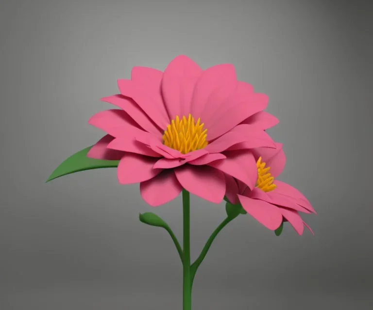 Flower 3d rendering