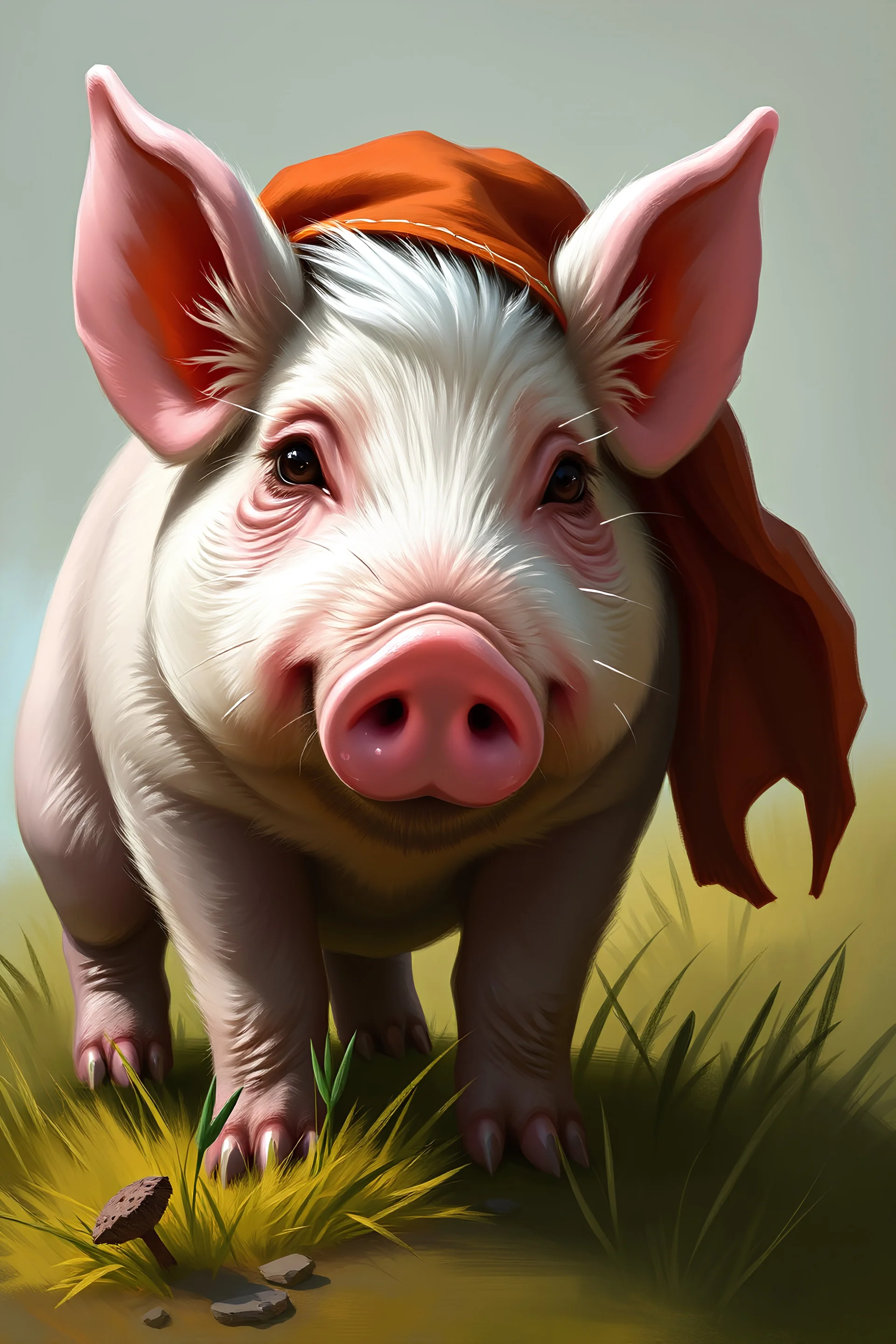 dnd, portrait of dwarf-pig