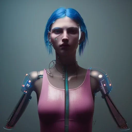 Cyberpunk outfit cool girl unreal 5, octane render,cinema4d, dynamic lighting, dramatic lighting, 4k, redshift render, highly detailed, hyper realistic, in space