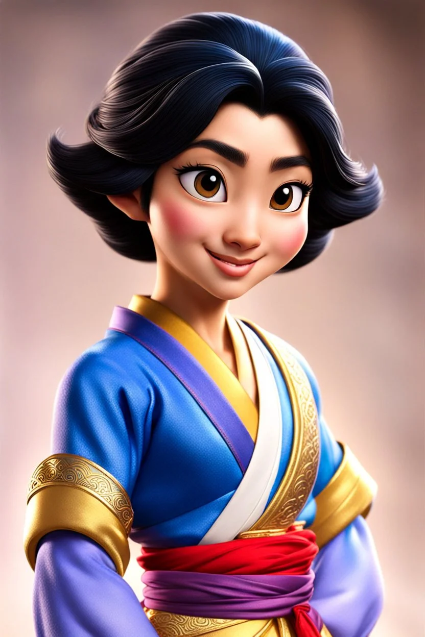 disney japanese aladdin with asian eyes, small eyes, japanese asian