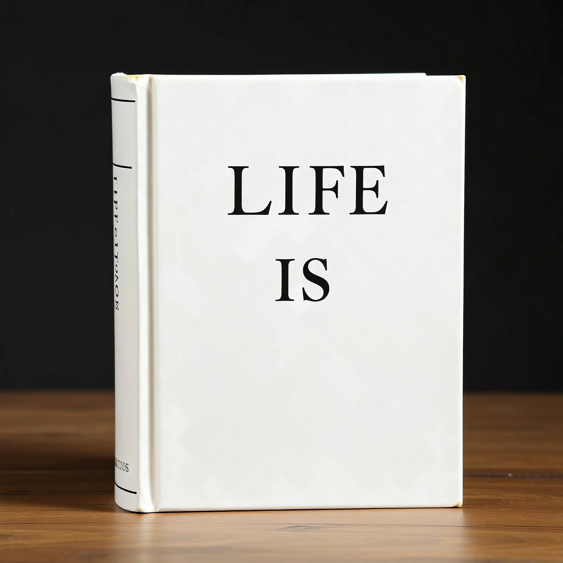 Un livre classique blanc ntitulé Life is.