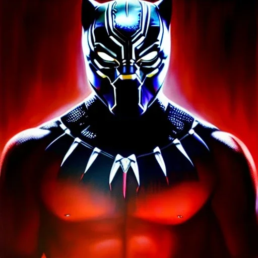 Ultra detailed fullbody Portrait in oil on canvas of REDHulk fusions black panther ,intense stare,extremely detailed digital painting, extremely detailed face,crystal clear Big eyes, mystical colors ,perfectly centered image, perfect composition, rim light, beautiful lighting,masterpiece,8k, stunning scene, raytracing, anatomically correct, in the style of robert e howard and Ken Kelley and Ohrai Noriyoshi and Simon Bisley and tomzj1