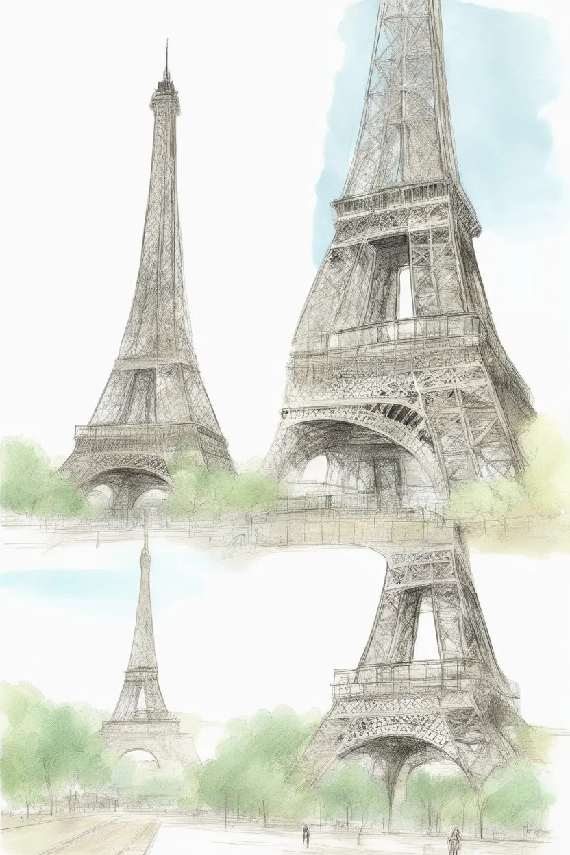 A rough sketch of the Eiffel Tower
