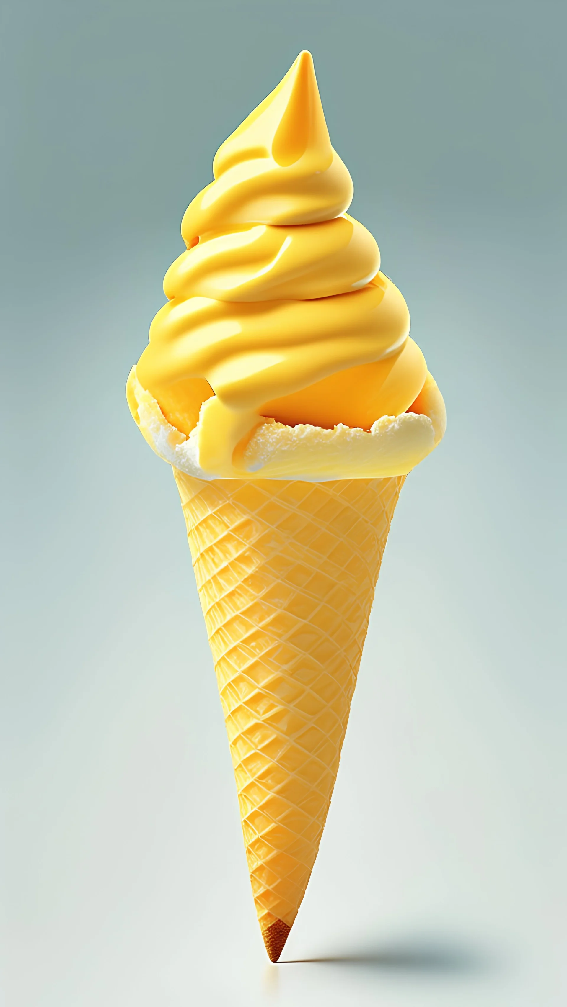 Mango Ice cream cone