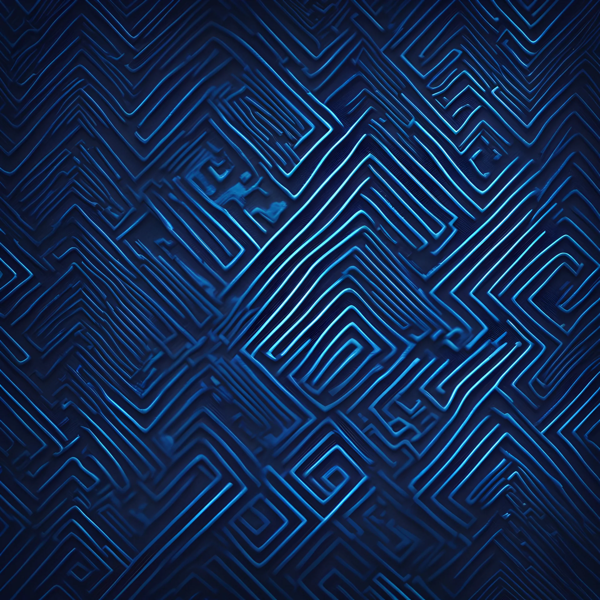 Hyper Realistic glowing-pattern-texture with dark-blue background