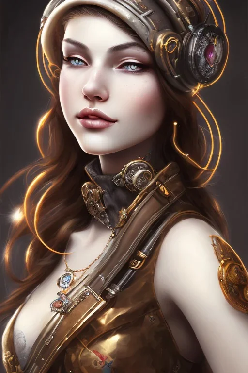  girl smiling steampunk