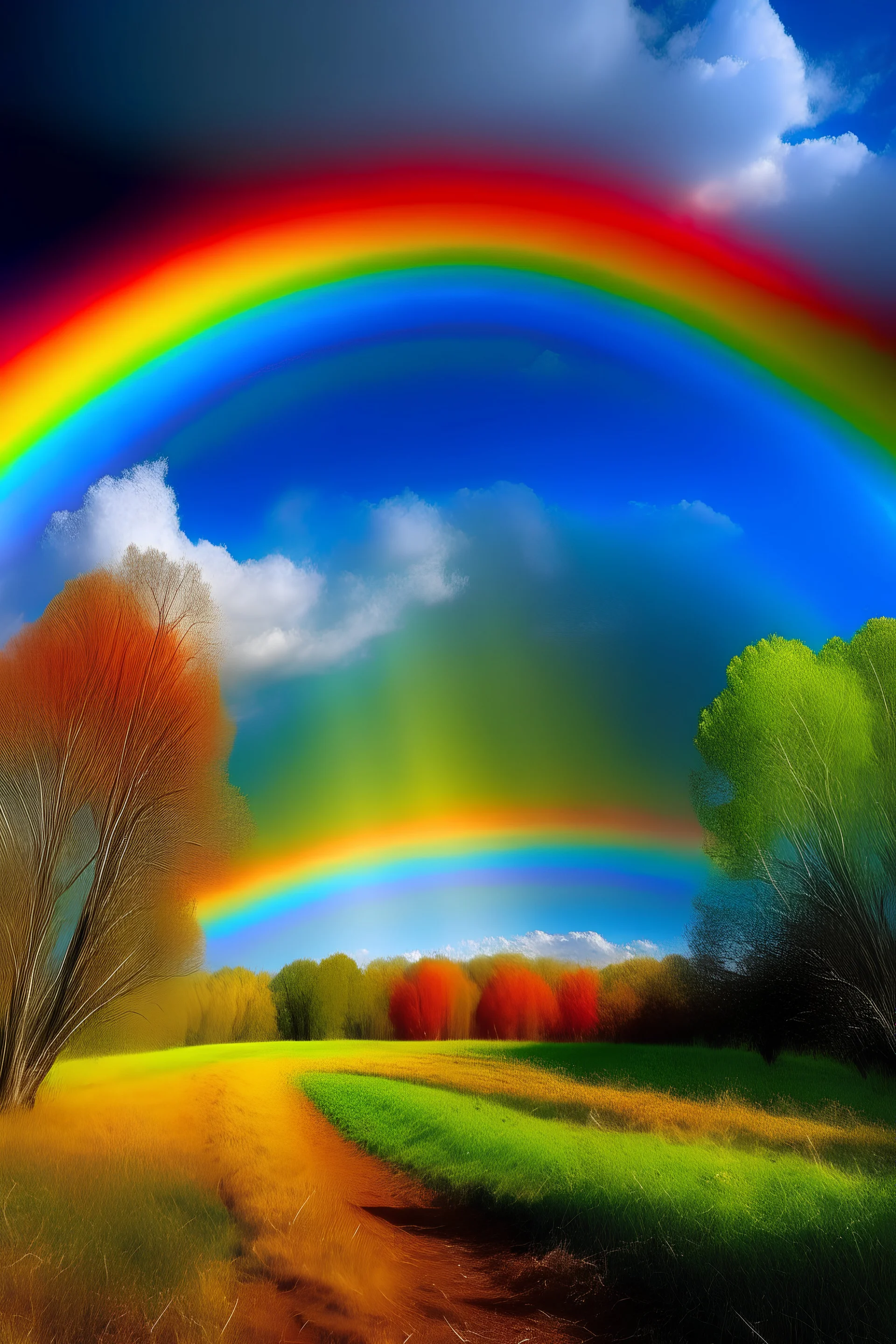rainbow from earth to sky